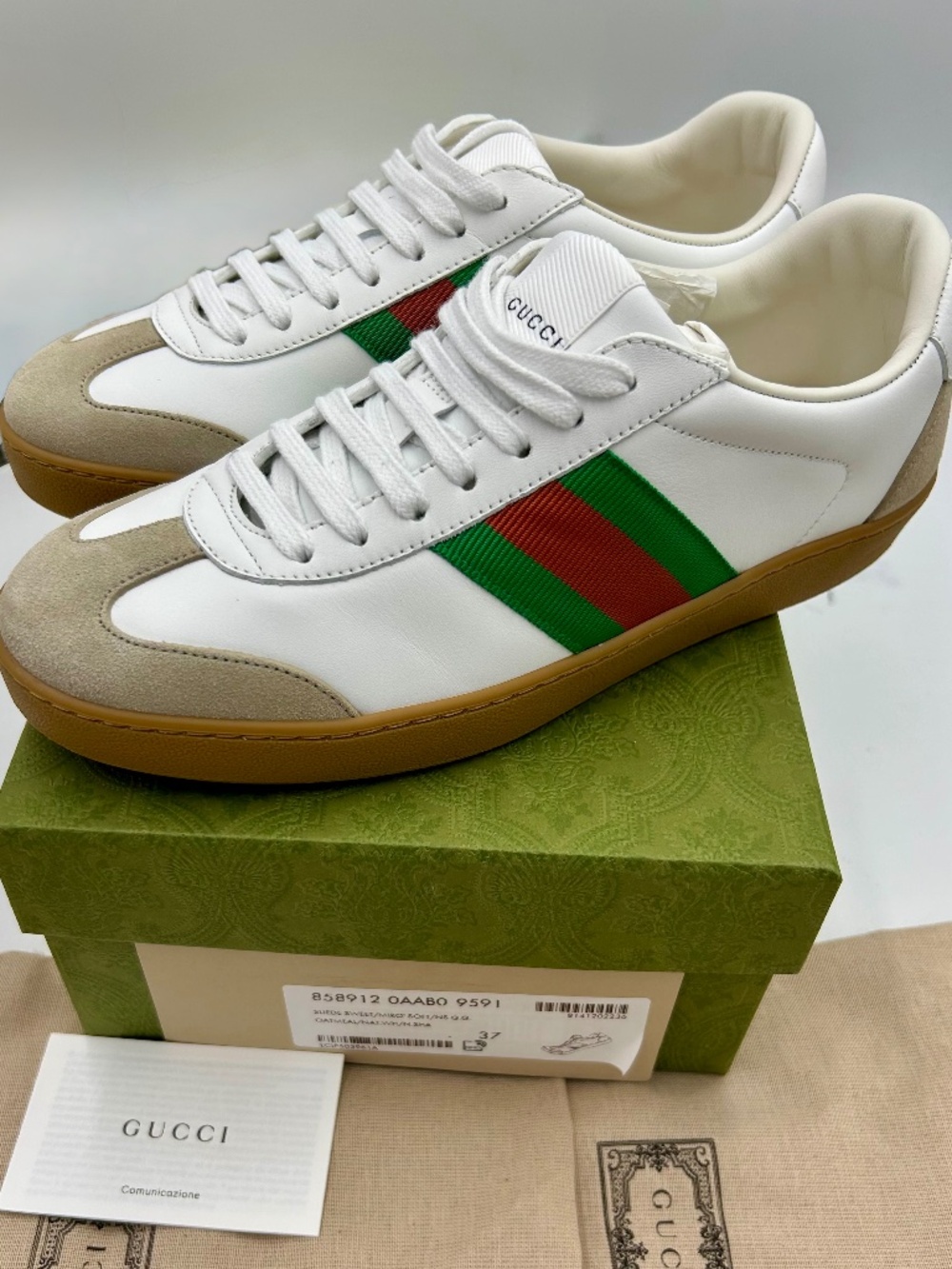 Women’s Gucci G74 Sneakers. Size 37.  Made in Italy.